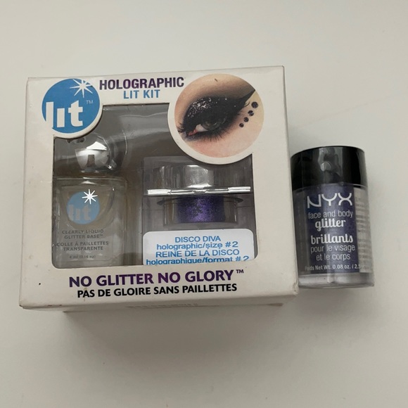 Purple Glitter Lit Cosmetics NYX Bundle - Picture 1 of 3